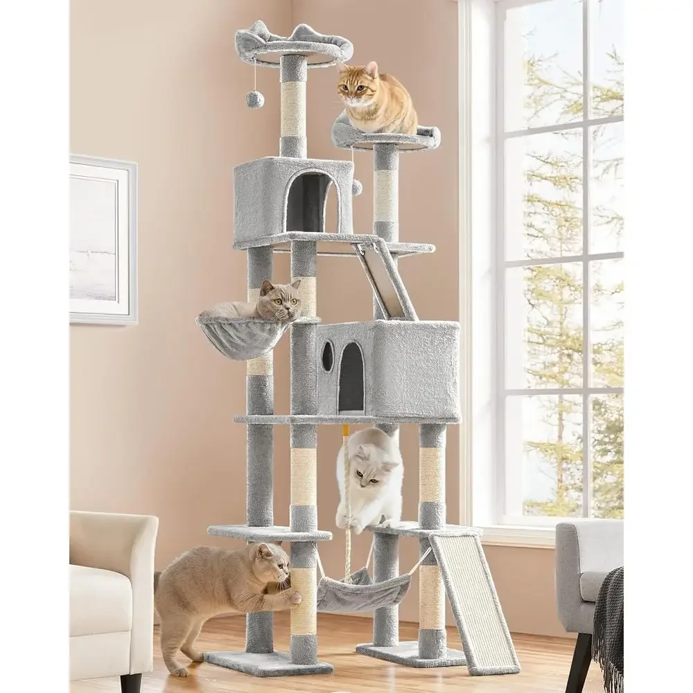 Cat Scratching Post - 82.5 Large Cat Tower with Hammock,