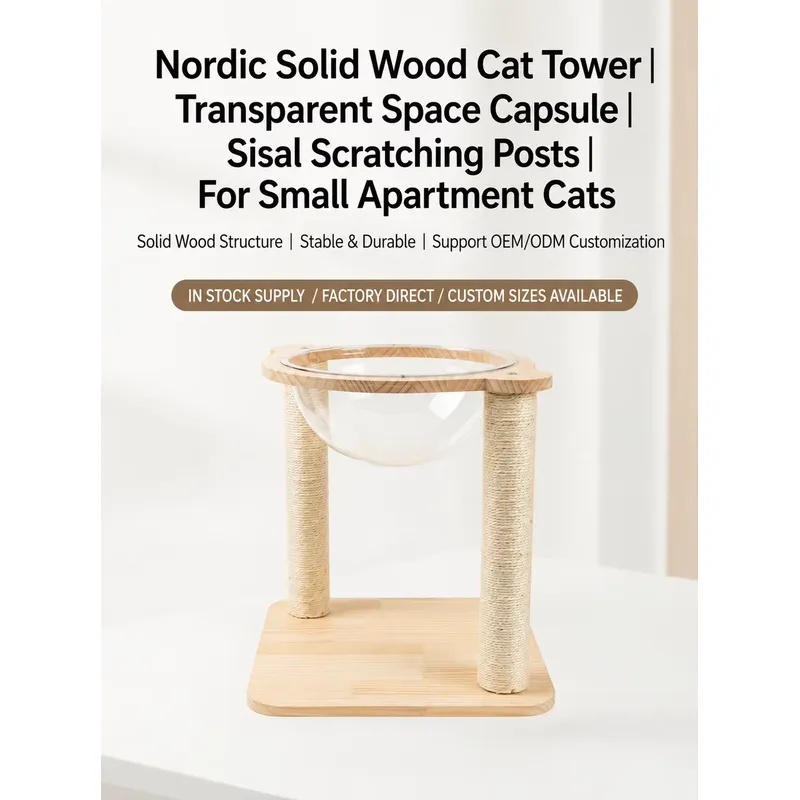 Eco Friendly Solid Pine Cat To - Cat Scratching Post recension och pris