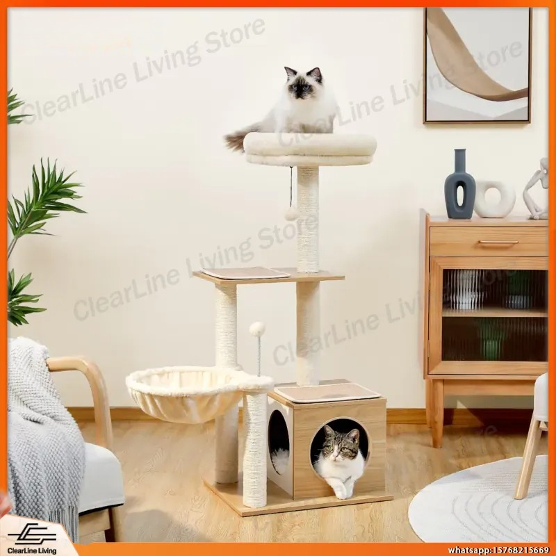 Modern Cat Tree for Indoor Cat - Cat Scratching Post recension och pris