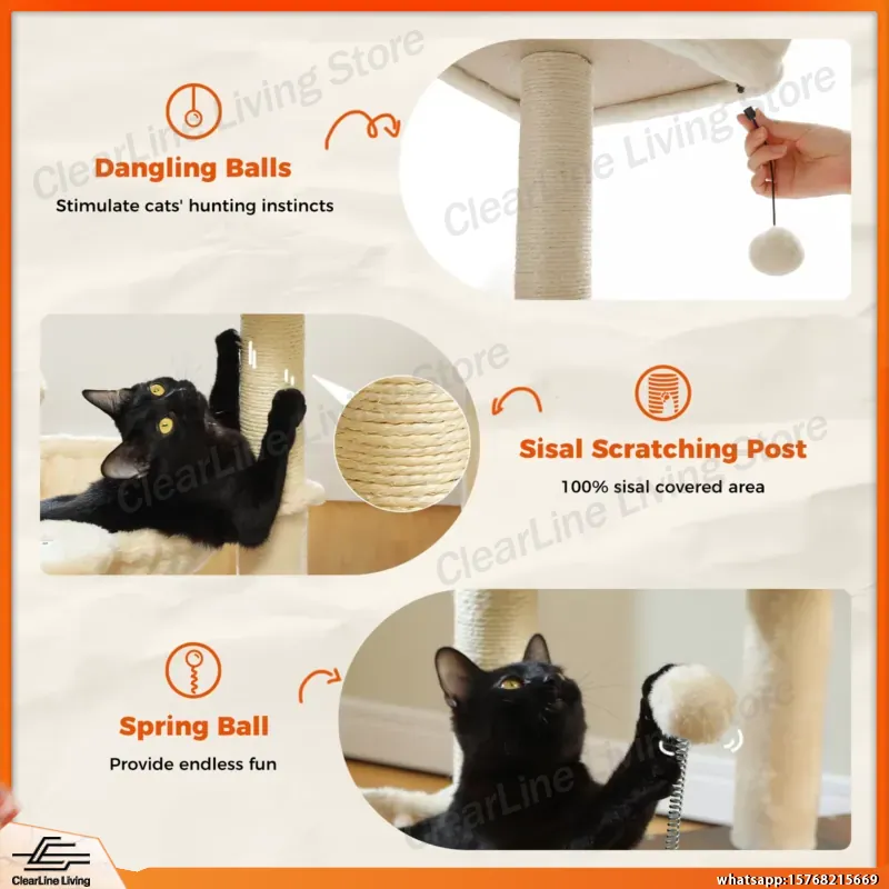 Modern Cat Tree for Indoor Cat - Cat Scratching Post recension och pris