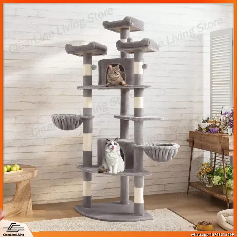 Fan-Shaped Corner Cat Tree 73i - Cat Scratching Post recension och pris