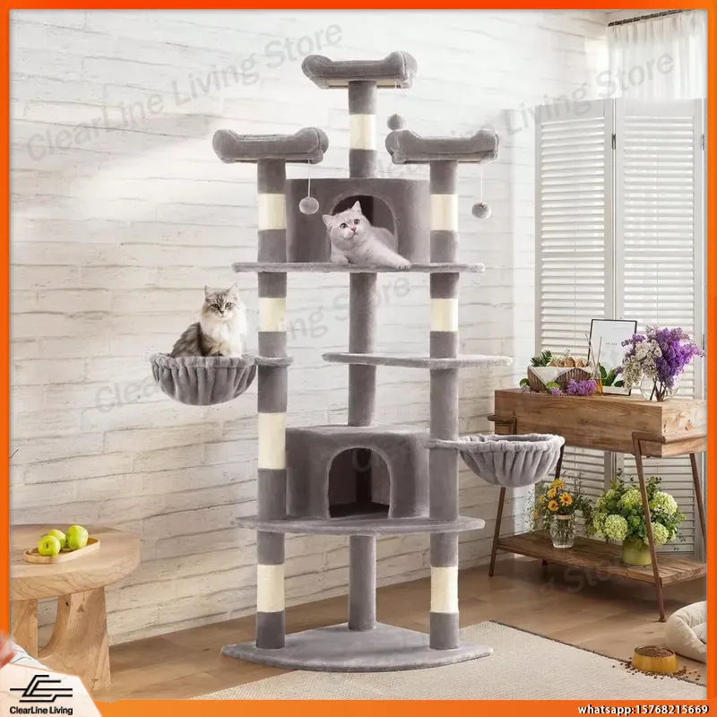 Fan-Shaped Corner Cat Tree 73i - Cat Scratching Post recension och pris