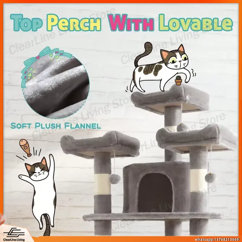 Fan-Shaped Corner Cat Tree 73i - Cat Scratching Post recension och pris