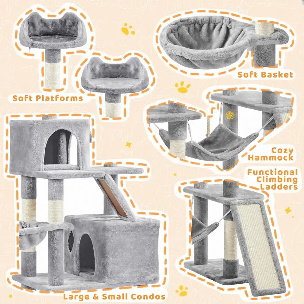 82.5 Large Cat Tower with Hamm - Cat Scratching Post recension och pris