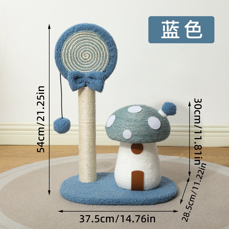 Cute Mushroom House Cat Scratc - Cat Scratching Post recension och pris