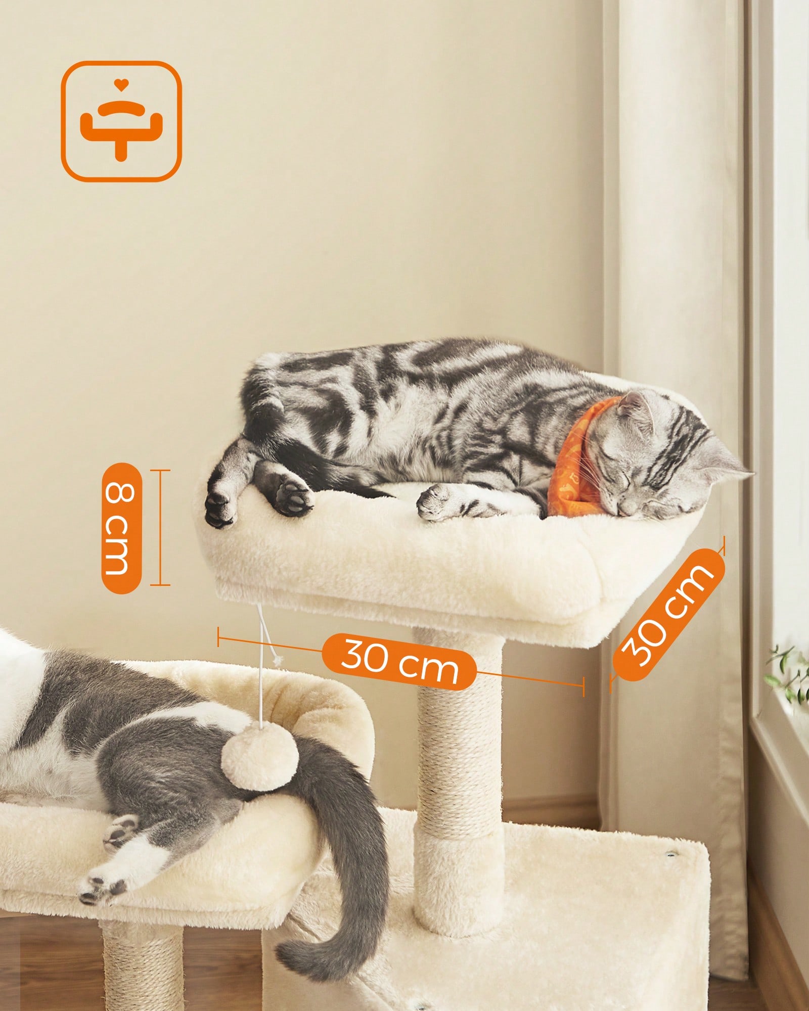 45.3IN Multi-Level Cat Tower f - Cat Scratching Post recension och pris