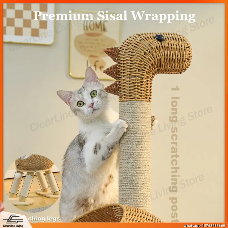 Dinosaur Cat Tree Tower with S - Cat Scratching Post recension och pris